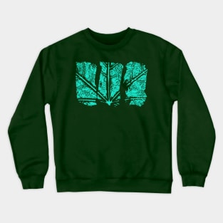 Leaf Structure on Brush Strokes - Abstract Crewneck Sweatshirt